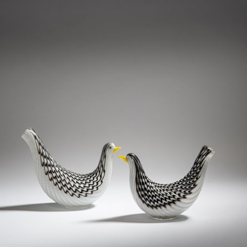 Zwei Tauben 'Filigrana semplice', 1954