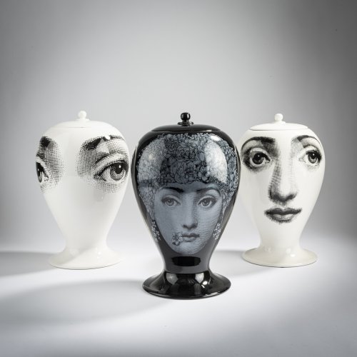 Three vases with lids 'Tema E Variazioni', 2000s