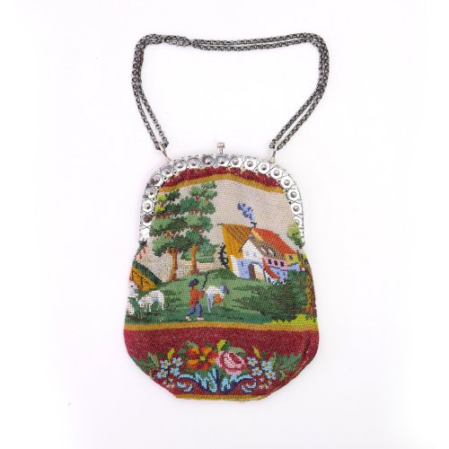Bag with peasant scene, 2nd half of the 19th century