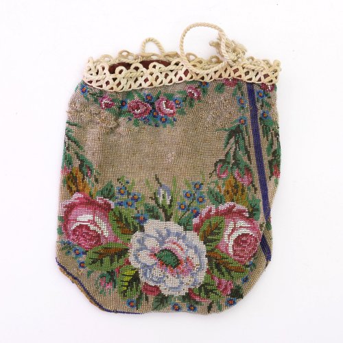 Pouch with flower garland, 2nd half of the 19th century.