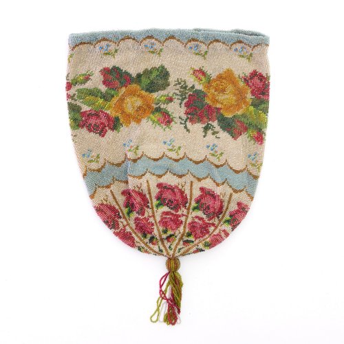 Pouch with rose border, 1st half of the 19th century