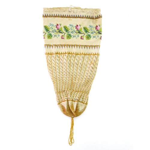 Pouch with roses and forget-me-nots, 1st half of the 19th century