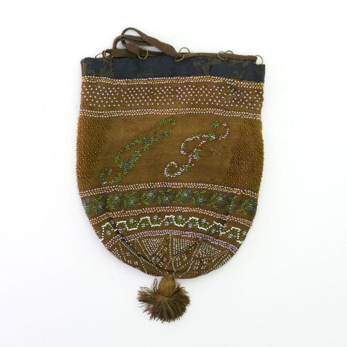 Pouch with initials, 1st half of the 19th century