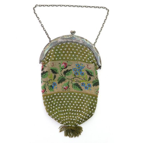 Bag with rose buds and forget-me-nots, 1st half of the 19th century.