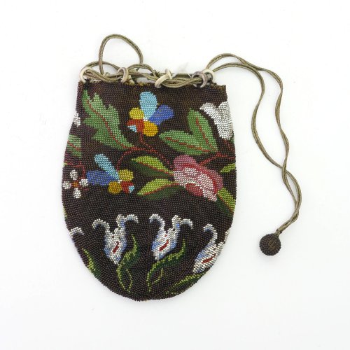 Pouch with stylised flowers, 2nd half of the 19th century