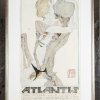 Ausstellungsplakat 'Atlantis' mit Darstellung 'Junge Frau beim Liebesspiel mit dem Tod', 1984