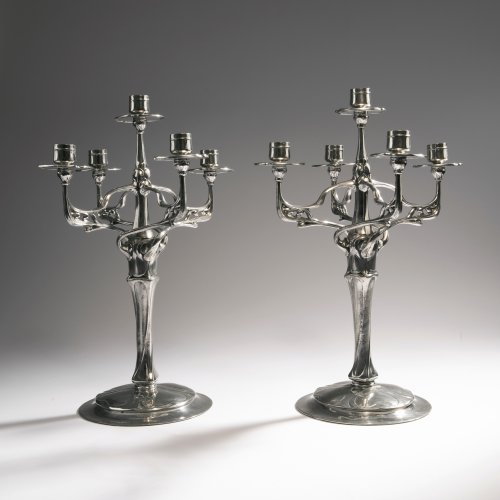 Zwei Kerzenleuchter, 1900