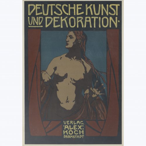 Plakat 'Deutsche Kunst und Dekoration', um 1900