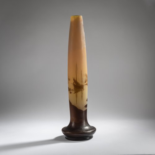 'Paysage, voiliers' vase, 1908-20