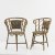 2 wicker chairs, 1940s