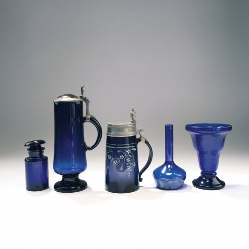 Mixed lot of glassware, 5 pieces, c. 1900 - 1920s