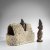 Paar Zwillingsfiguren 'Ibedji' mit Kaurimuschel-Mantel