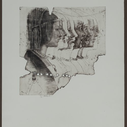 'Beatrice d'Este' (nach da Vinci) aus dem Zyklus: Dialog mit den großen Meistern, 1981