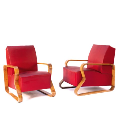 2 lounge chairs, 1940/50s