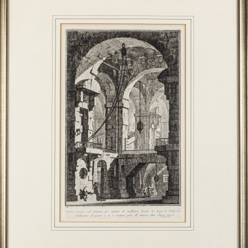 'Carcere oscura' und 'Galleria grande di Statue...', ca. 1743/44 (Druck ab 1830 bzw. ca. 1785 - 1835)