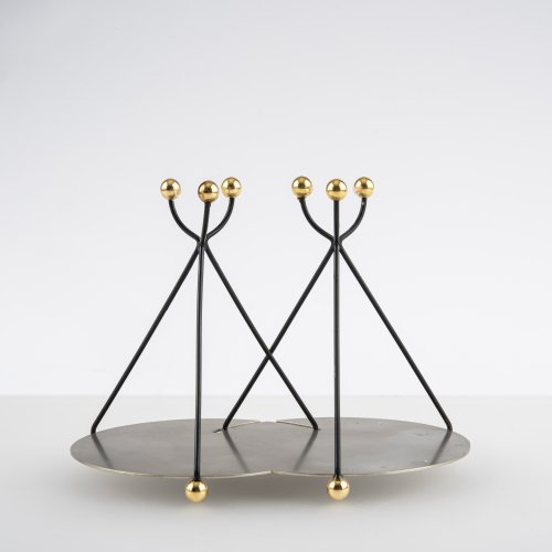 'Chanoukia' candlestick for two candles, 1988