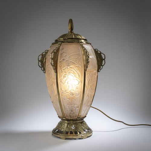 Tall 'Oiseaux' table light, c. 1928