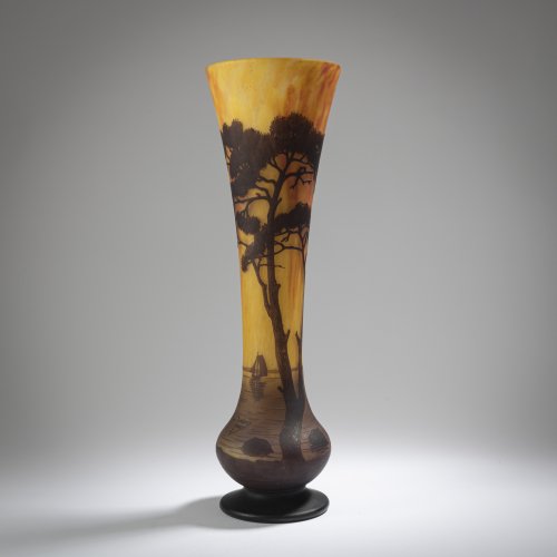Große Vase 'Voiliers, soleil couchant', um 1910