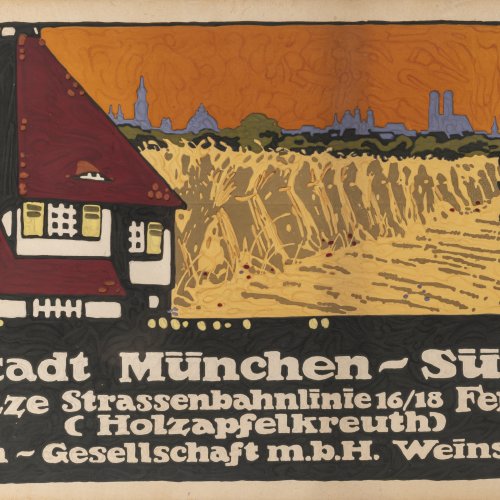 Farbplakat 'Gartenstadt München Süd-West', 1910
