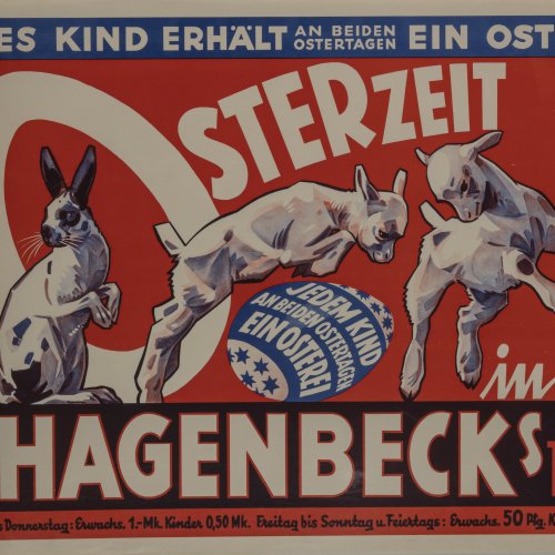 Werbeplakat 'Hagenbeck’s Tierpark', ca. 1920