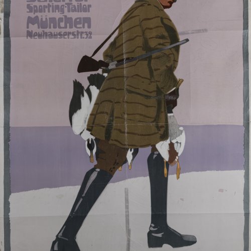 Werbeplakat 'Hermann Scherrer Sporting-Tailor München', 1907