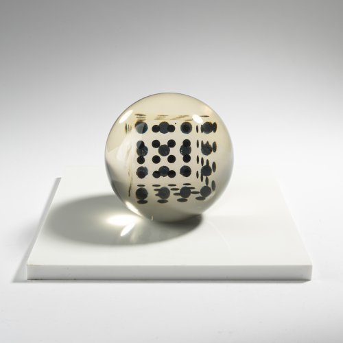 'Deformazione ottico - dinamica di un cubo in una sfera, serie a punti A', 1959-63