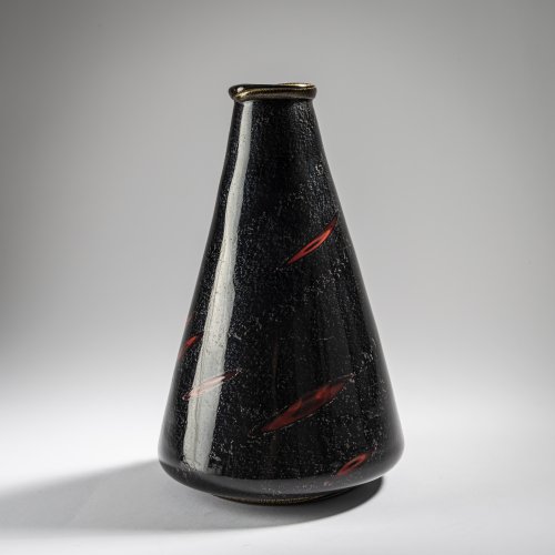 Vase 'A murrine nero e rosso', um 1932