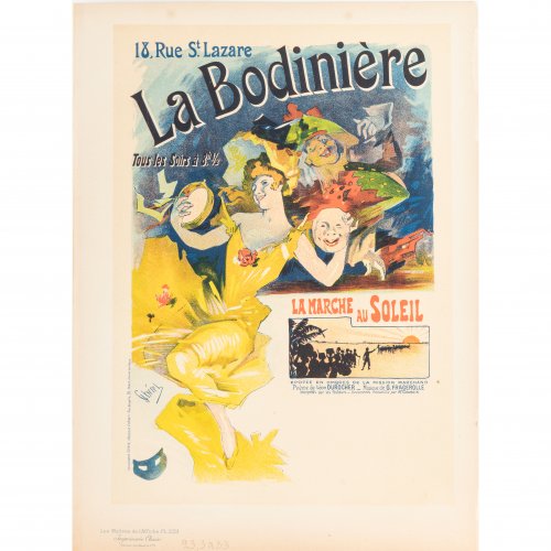 Vier Theaterplakate und ein Werbeplakat, 1895-1898