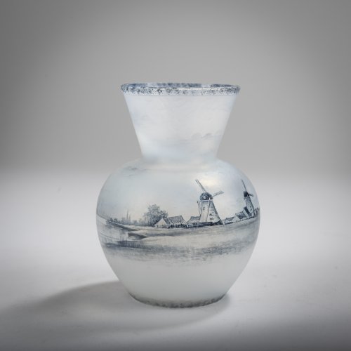 Tiny 'Delft' vase, c. 1898