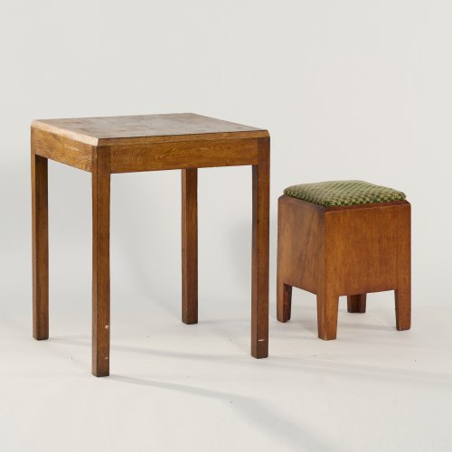 Table with stool, 1920s