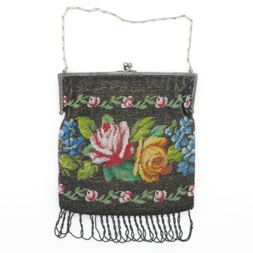 Bag with flower borders, c. 1900