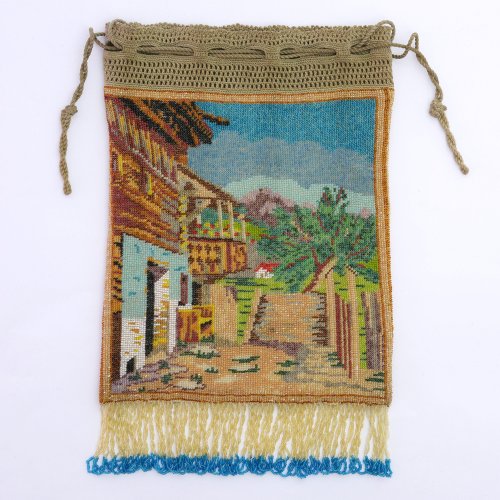 Pouch with mountain idyll, 1st half of the 20th century