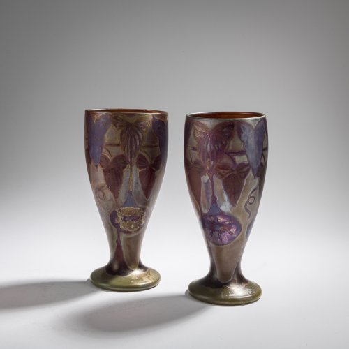 Zwei Vasen 'Fleurs de Trompette', um 1900