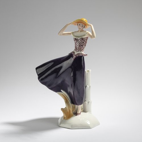 Lampenfuß 'Stehende junge Dame im Wind', 1929-39