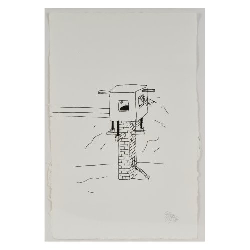 Etching 'Una torre sul mare', 1987