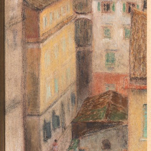 Ludwig von Hofmann. Straße in Korfu. 1907. Pastell