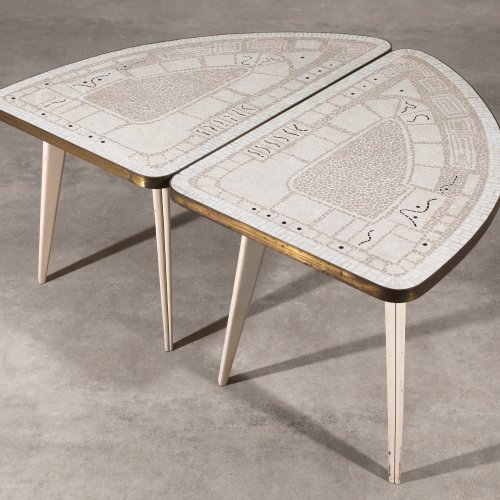 Berthold Müller-Oerlinghausen, 2 mosaic tables/coffeetables