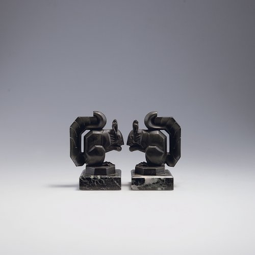 Pair of 'squirrel' bookends, 1920s