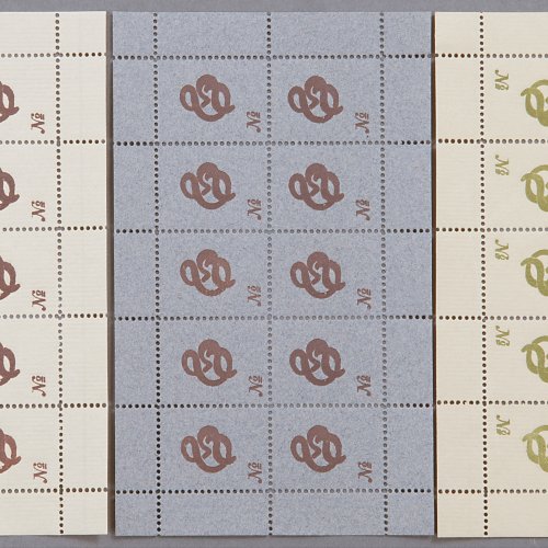 Three sheets with collection labels for Curt and Sophie Herrmann