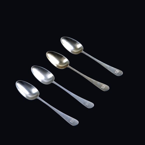 Four 'Model III' tea spoons