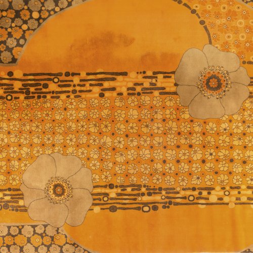 'Flower-Power' Teppich, 1970er Jahre