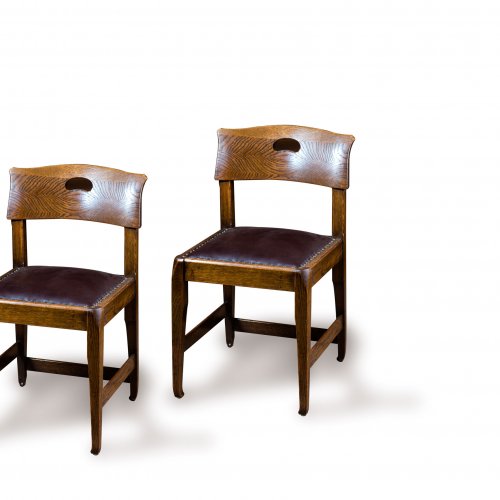 Pair of dining chairs, 1902