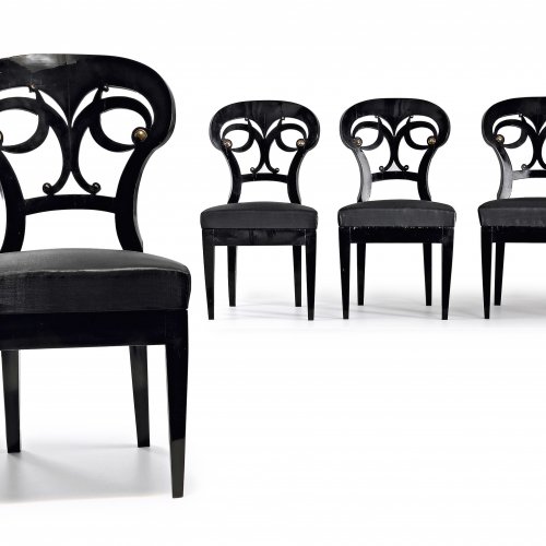 Four chairs, 1825-30