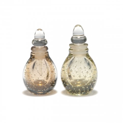 Two 'A bolle' perfume bottles, 1935