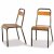 Pair of 'Stella' stacking chairs, 1930s