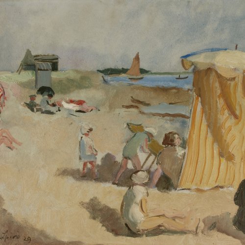 'Strand in der Bretagne', 1929 (Skizze)