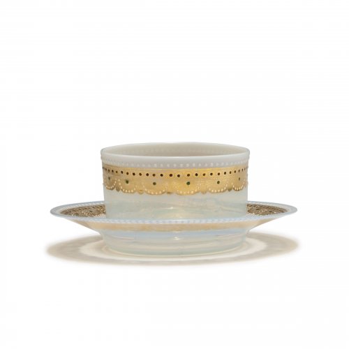 Small bowl and saucer, c1877