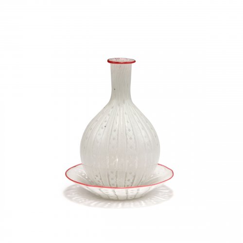 'A filigrana' vase and saucer, c1877