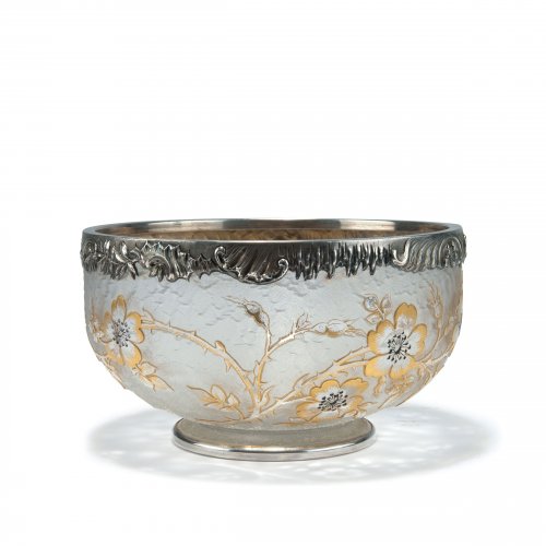 'Ronces' bowl with silver mounting by J. Martel, Paris, 1893