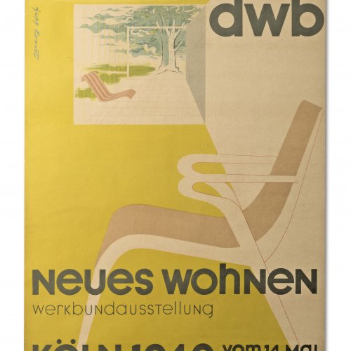 Plakat zur Werkbundausstellung 'Neues Wohnen', Köln 1949